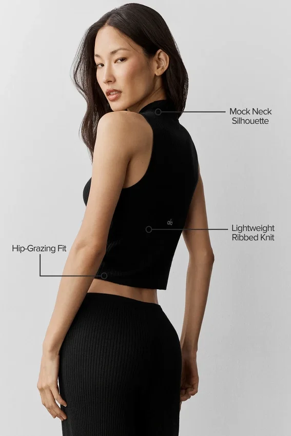 Haut sans manches Unwind en maille pull - Noir