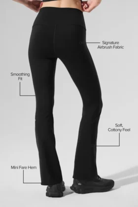 High-Waist 7/8 Bootcut Legging – Noir