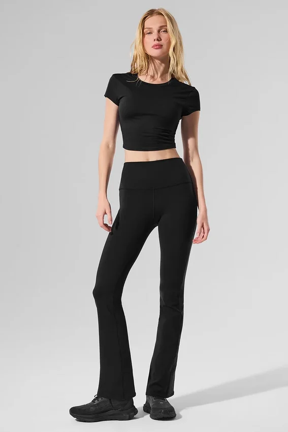 High-Waist 7/8 Bootcut Legging - Noir