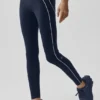 High-Waist 7/8 « Heart Throb » Airbrush Legging - Bleu marine/Blanc