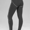 High-Waist 7/8 « Heart Throb » Legging en tissu Airbrush – Anthracite/Blanc