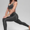 High-Waist 7/8 « Heart Throb » Legging en tissu Airbrush – Anthracite/Blanc
