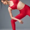 High-Waist 7/8 Legging Airlift Strength — Rouge vif