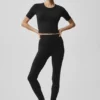 High-Waist 7/8 Legging Alo Softsculpt - Noir
