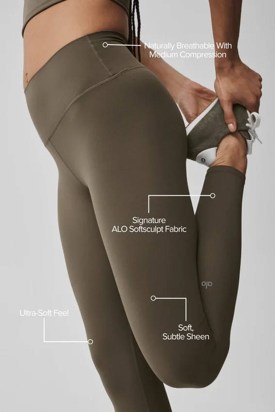 High-Waist 7/8 Legging Alo Softsculpt – Olive Tree