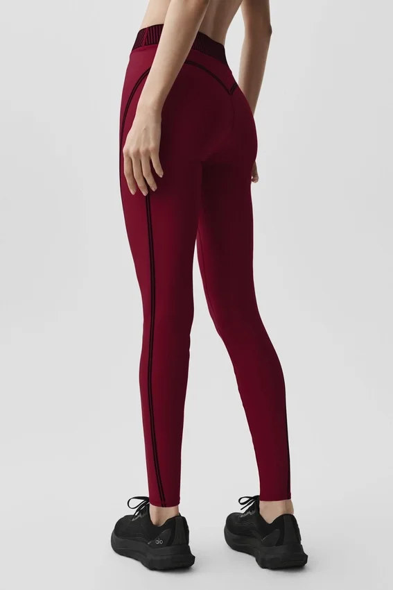 High-Waist 7/8 « Line up » Legging d'Airlift - Rouge « Summer Romance »