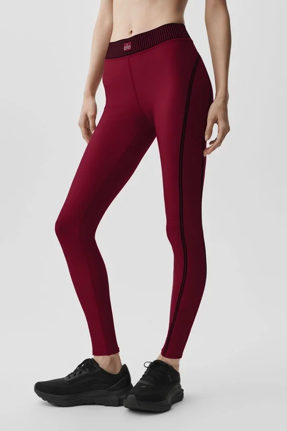 High-Waist 7/8 « Line up » Legging d'Airlift - Rouge « Summer Romance »