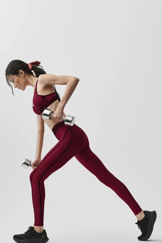 High-Waist 7/8 « Line up » Legging d'Airlift - Rouge « Summer Romance »