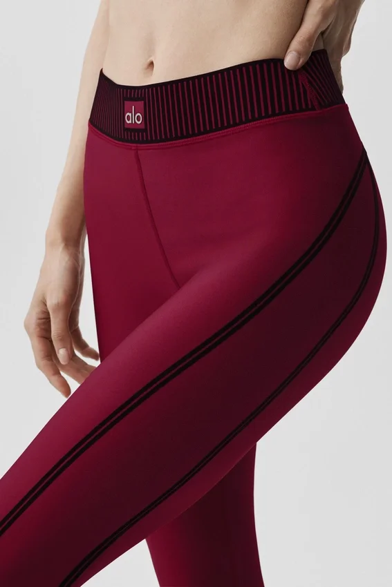 High-Waist 7/8 « Line up » Legging d'Airlift - Rouge « Summer Romance »