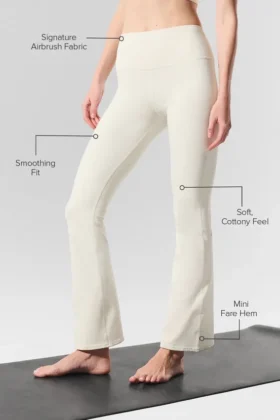 High-Waist 7/8 évasé Airbrush Legging – Ivoire
