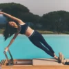 High-Waist Airbrush 7/8 « Better Together » - Bleu marine/Blanc