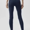 High-Waist Airbrush 7/8 « Better Together » - Bleu marine/Blanc