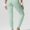High-Waist Airbrush 7/8 « Better Together » - Menthe verte/Blanc