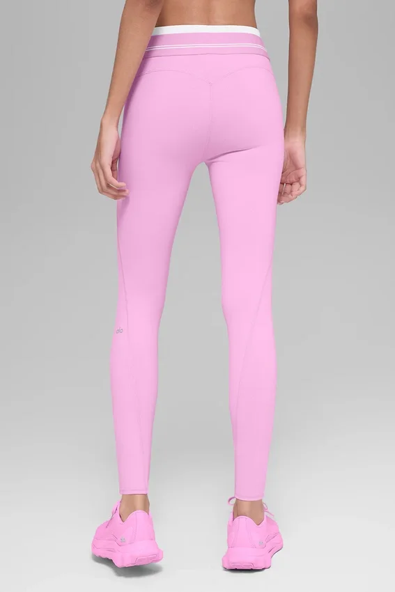 High-Waist Airbrush 7/8 « Better Together » - Rose bonbon/Blanc