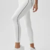 High-Waist Airbrush 7/8 Heart Throb Legging – Blanc/Noir