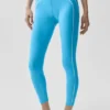 High-Waist Airbrush 7/8 Heart Throb Legging – Bleu azur/Blanc