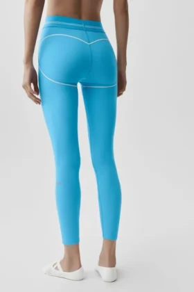High-Waist Airbrush 7/8 Heart Throb Legging – Bleu azur/Blanc
