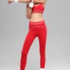 High-Waist Airbrush 7/8 « Heart Throb » Legging - Rouge vif/Blanc