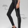 High-Waist Airbrush 7/8 « Heart Throb » - Noir/Blanc