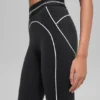 High-Waist Airbrush 7/8 « Heart Throb » - Noir/Blanc