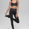 High-Waist Airbrush 7/8 « Heart Throb » - Noir/Blanc