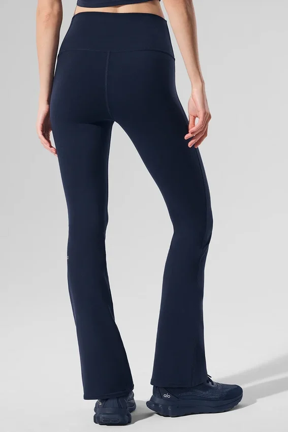 High-Waist Airbrush 7/8 évasée Bootcut Legging - Bleu marine