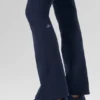 High-Waist Airbrush 7/8 évasée Bootcut Legging - Bleu marine