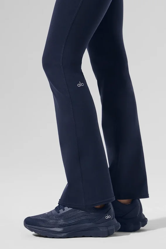 High-Waist Airbrush 7/8 évasée Bootcut Legging - Bleu marine