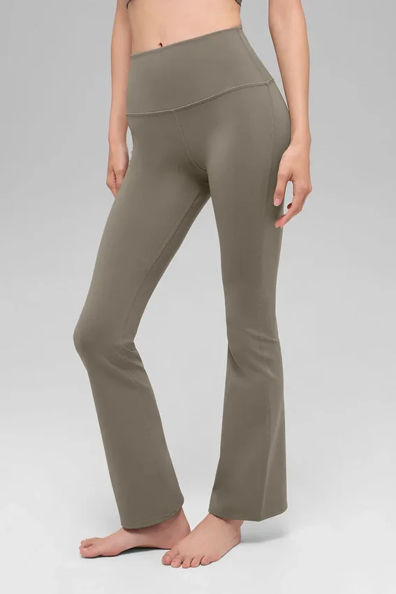 High-Waist Airbrush 7/8 évasée Bootcut Legging – Cacao clair