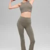 High-Waist Airbrush 7/8 évasée Bootcut Legging – Cacao clair