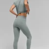High-Waist Airbrush Airbrush Legging 7/8 - Gris lunaire