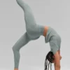 High-Waist Airbrush Airbrush Legging 7/8 - Gris lunaire