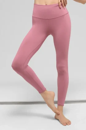 High-Waist Airbrush Airbrush Legging 7/8 – Rose sauvage