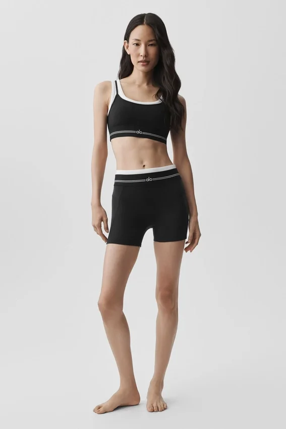High-Waist Airbrush « Better Together » - Noir/Blanc