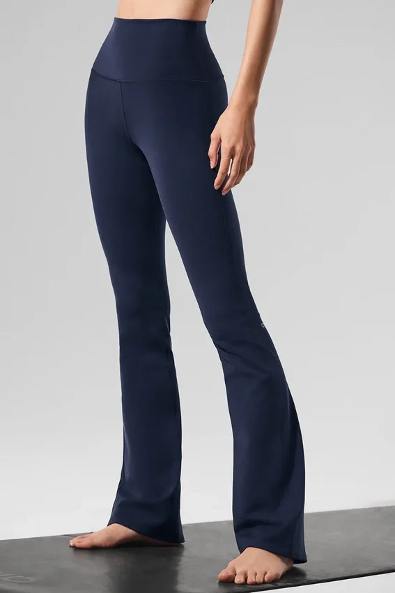 High-Waist Airbrush Bootcut Legging - Bleu marine