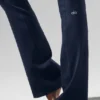 High-Waist Airbrush Bootcut Legging - Bleu marine