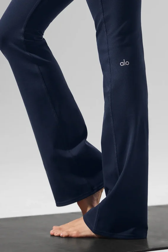 High-Waist Airbrush Bootcut Legging - Bleu marine