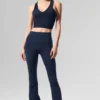 High-Waist Airbrush Bootcut Legging - Bleu marine