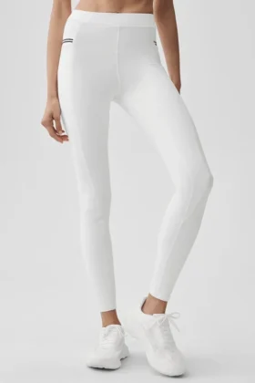 High-Waist Airbrush Fast Track Legging - Blanc/Noir
