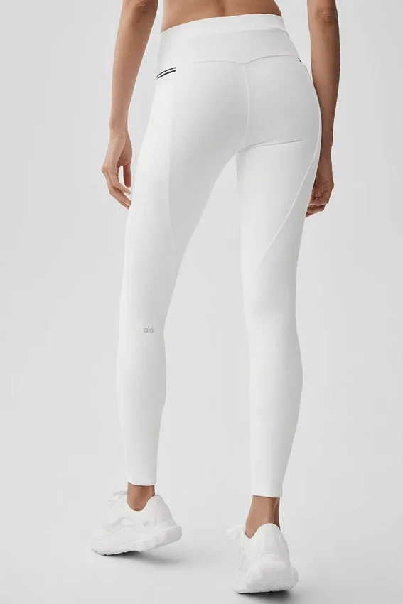 High-Waist Airbrush Fast Track Legging - Blanc/Noir