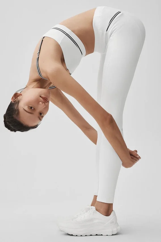 High-Waist Airbrush Fast Track Legging - Blanc/Noir