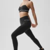 High-Waist Airbrush Fast Track Legging - Noir/Blanc