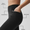High-Waist Airbrush Fast Track Legging - Noir/Blanc