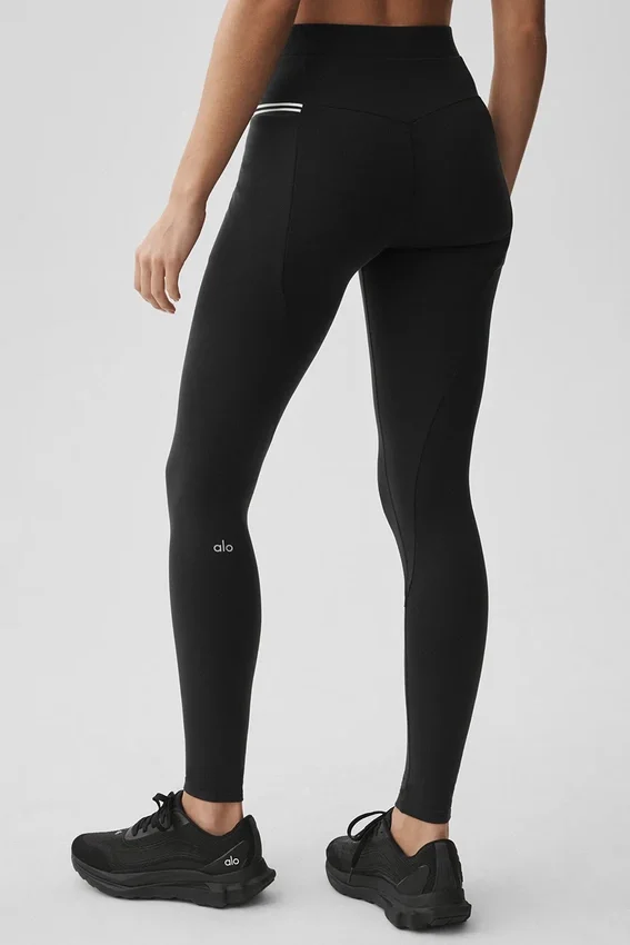High-Waist Airbrush Fast Track Legging - Noir/Blanc