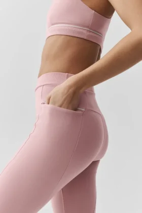 High-Waist Airbrush Fast Track Legging – Rose vintage/Blanc