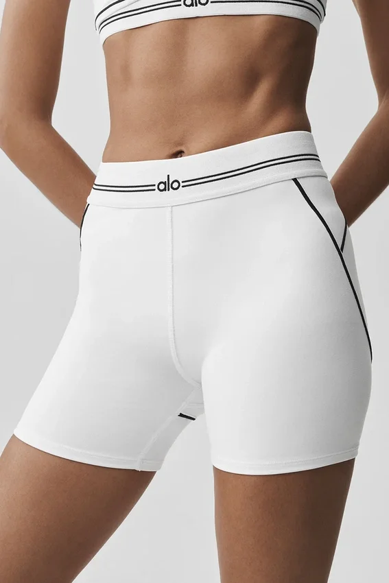 High-Waist Airbrush « Heart Throb » 4" - Blanc/Noir