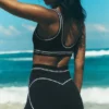 High-Waist Airbrush « Heart Throb » 4" - Noir/Blanc