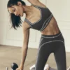 High-Waist Airbrush Heart Throb Legging - Anthracite/Blanc