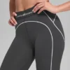 High-Waist Airbrush Heart Throb Legging - Anthracite/Blanc