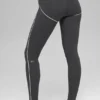 High-Waist Airbrush Heart Throb Legging - Anthracite/Blanc
